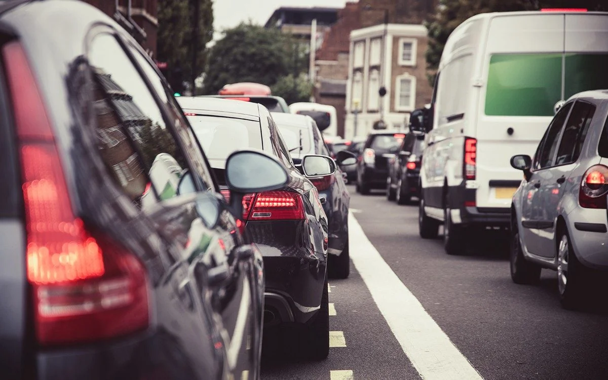 Traffic congestion on a UK road